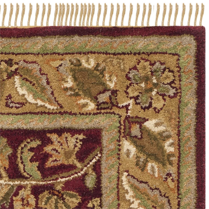 Safavieh Heritage 4' x 6' Hand Tufted Wool Rug in Red and Gold