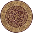 Safavieh Heritage 6' Round Hand Tufted Wool Rug in Red and Gold