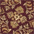 Safavieh Heritage 8' Round Hand Tufted Wool Rug in Red and Gold