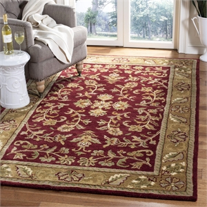 Safavieh Heritage 8'3&quot x 11' Hand Tufted Wool Rug in Red and Gold