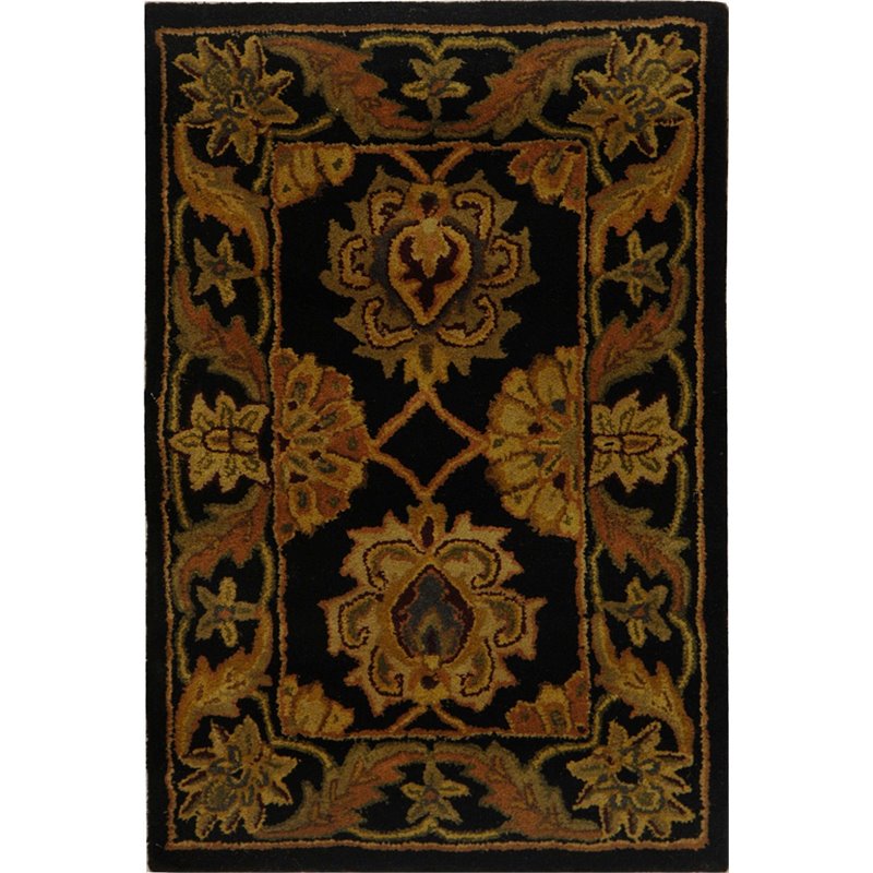 Safavieh Heritage 2' x 3' Hand Tufted Wool Rug in Black