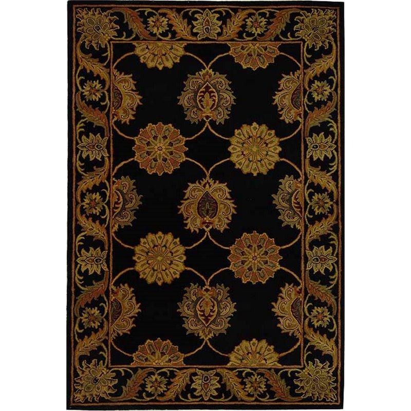 Safavieh Heritage 5' x 8' Hand Tufted Wool Rug in Black