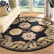 Safavieh Heritage 6' Round Hand Tufted Wool Rug in Black