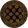 Safavieh Heritage 6' Round Hand Tufted Wool Rug in Black