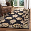 Safavieh Heritage 8' Square Hand Tufted Wool Rug in Black