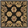 Safavieh Heritage 8' Square Hand Tufted Wool Rug in Black