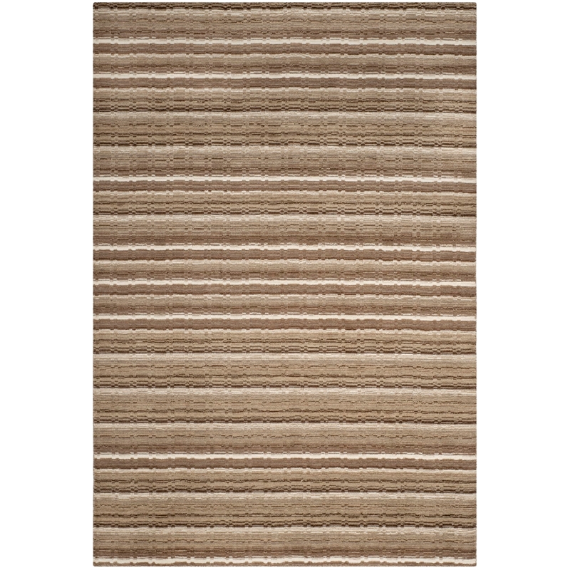 Safavieh Himalaya 6' x 9' Hand Loomed Wool Rug in Natural