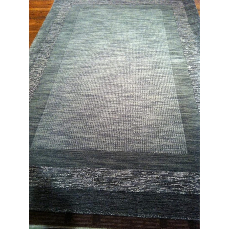Safavieh Impressions 5' x 8' Hand Loomed Wool Rug in Charcoal and Blue