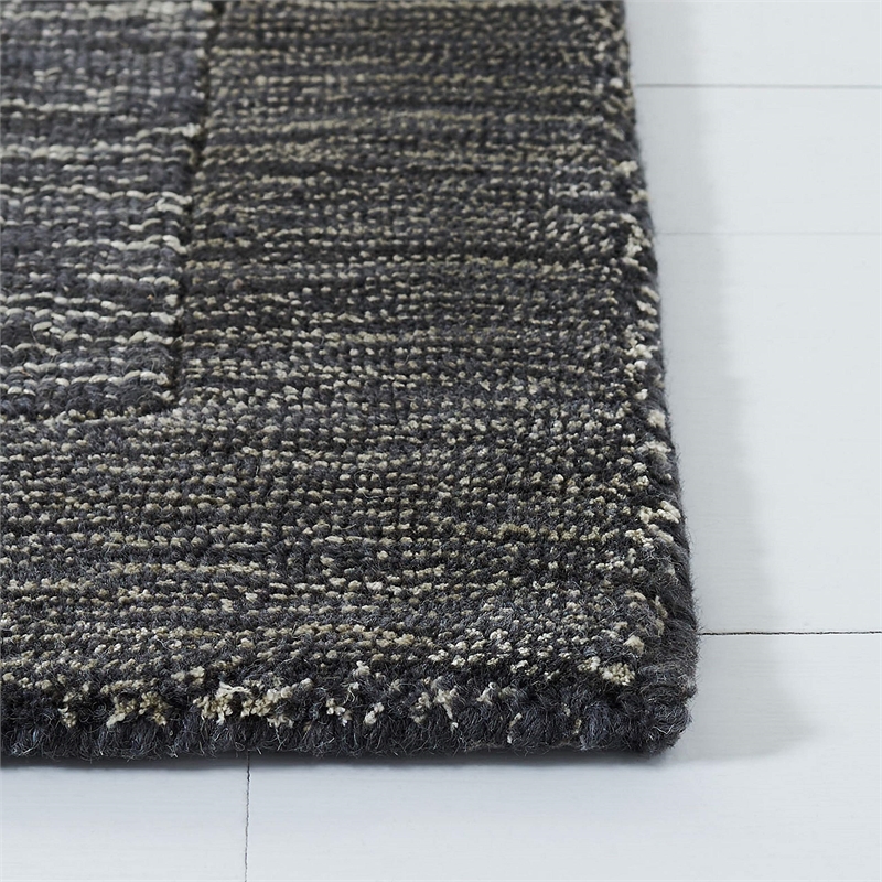 Safavieh Impressions 5' x 8' Hand Loomed Wool Rug in Charcoal and Blue