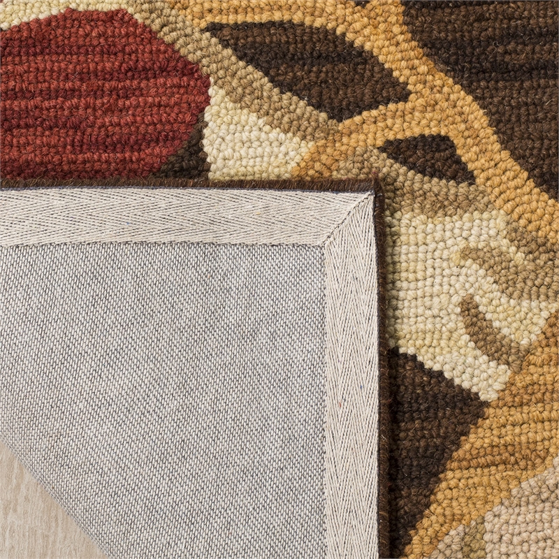 Safavieh Jardin 8' x 10' Multicolored Hand Tufted Wool Rug in Brown