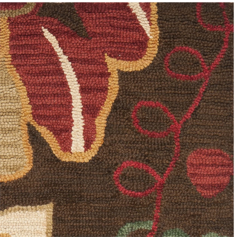 Safavieh Jardin 8' x 10' Multicolored Hand Tufted Wool Rug in Brown