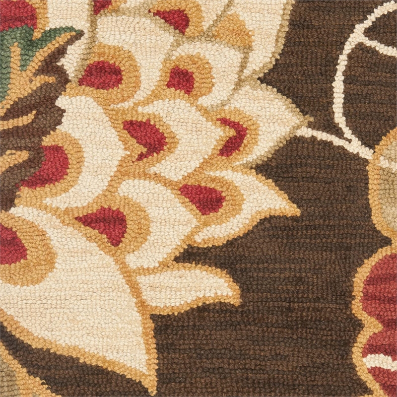 Safavieh Jardin 8' x 10' Multicolored Hand Tufted Wool Rug in Brown
