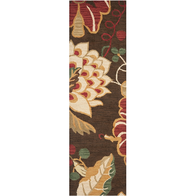 Safavieh Jardin 8' x 10' Multicolored Hand Tufted Wool Rug in Brown
