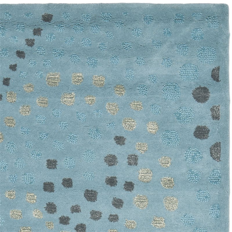 Safavieh Jardin 4' x 6' Hand Tufted Wool Rug in Blue and Gray