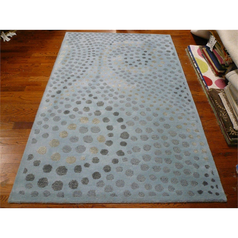 Safavieh Jardin 5' x 8' Hand Tufted Wool Rug in Blue and Gray