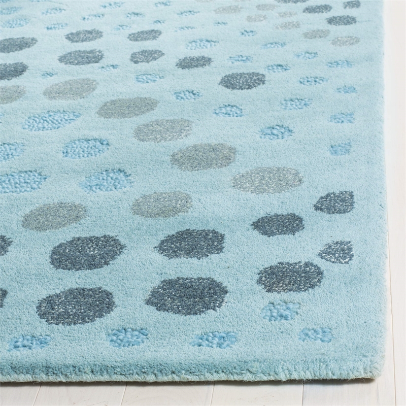 Safavieh Jardin 5' x 8' Hand Tufted Wool Rug in Blue and Gray