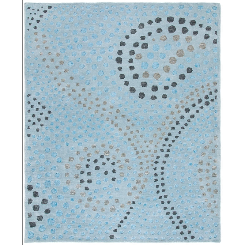 Safavieh Jardin 8' x 10' Hand Tufted Wool Rug in Blue and Gray