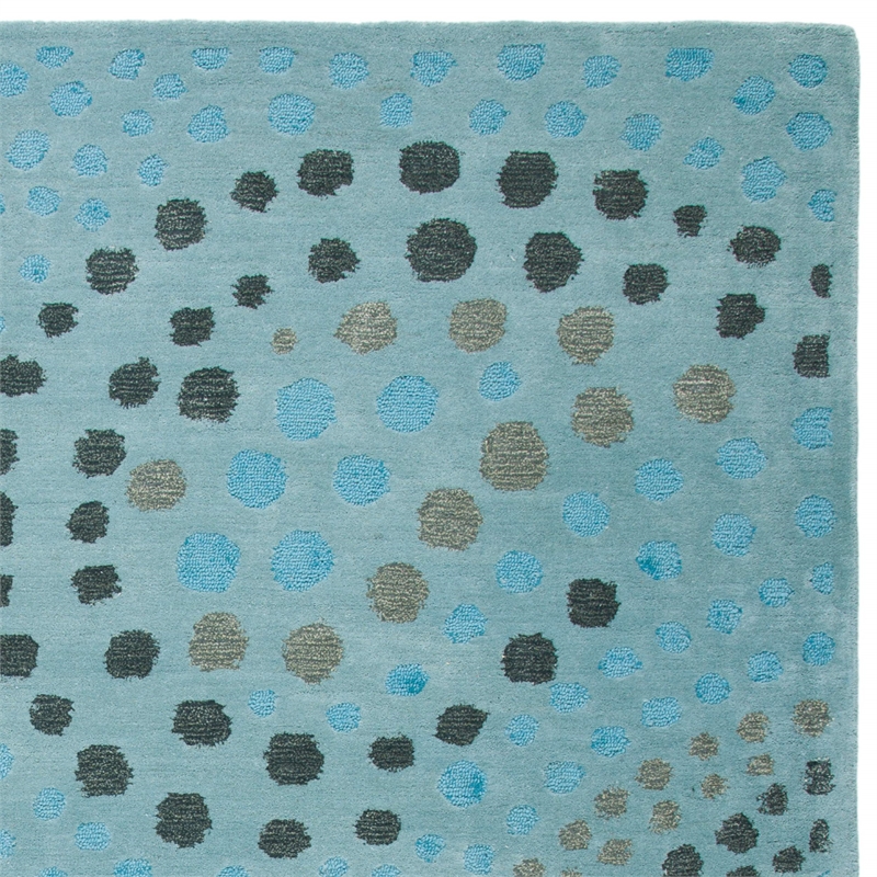 Safavieh Jardin 8' x 10' Hand Tufted Wool Rug in Blue and Gray