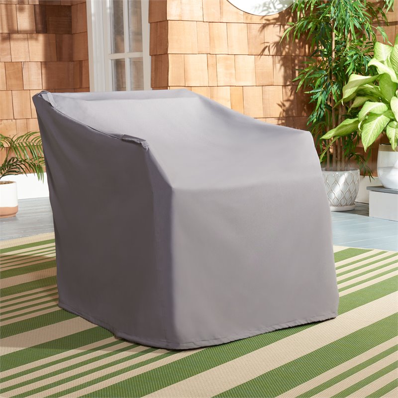 Safavieh Vernon Polyester Fabric Rocking Chair Cover in Gray