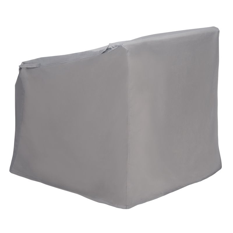 Safavieh Vernon Polyester Fabric Rocking Chair Cover in Gray