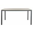 Safavieh Beldan Wood/Metal Outdoor Dining Table in Distressed Taupe Gray