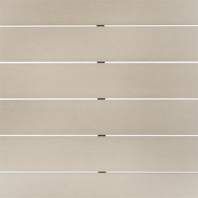 Safavieh Beldan Wood/Metal Outdoor Dining Table in Distressed Taupe Gray