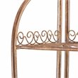 Safavieh Abarrane 4 Tier Corner Metal Outdoor Shelf in Rust Orange