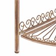 Safavieh Abarrane 4 Tier Corner Metal Outdoor Shelf in Rust Orange