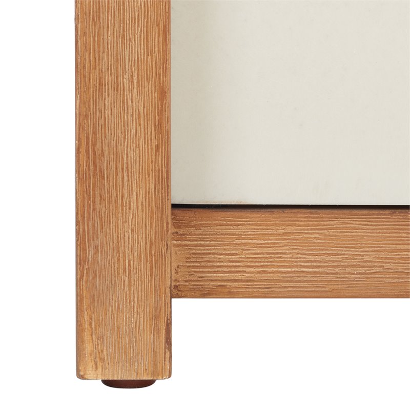 Safavieh Artria Acacia Wood/Sandstone Outdoor Shelf in Natural and Beige