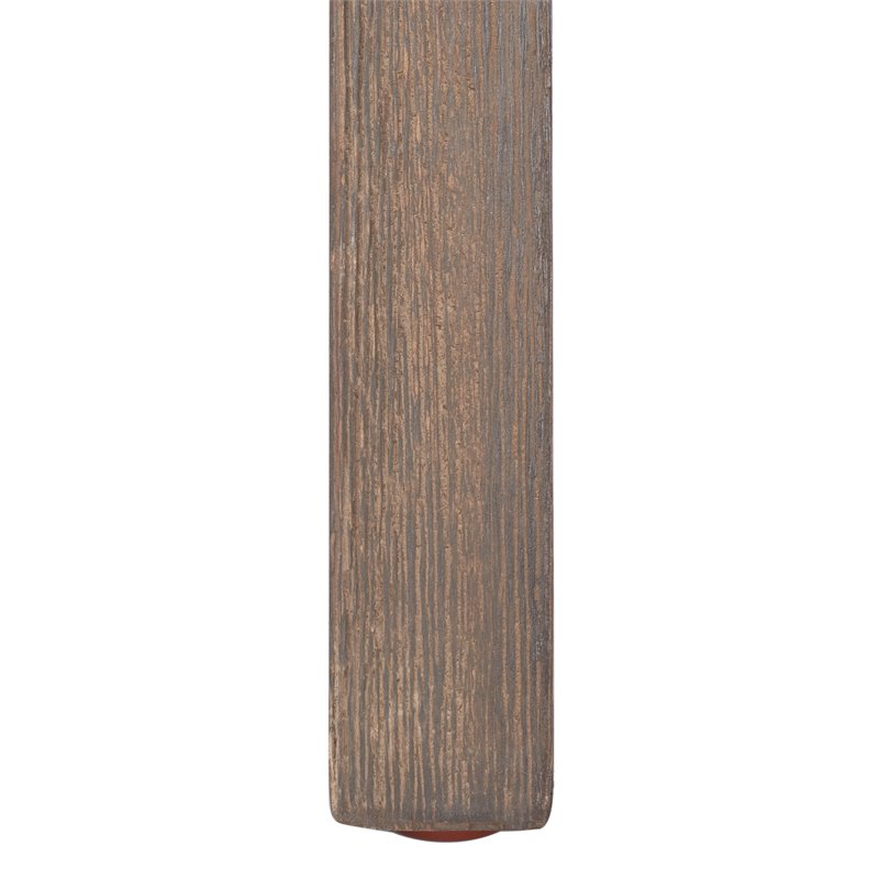 Safavieh Danser Acacia Wood/Sandstone Outdoor Shelf in Dark Walnut and Gray