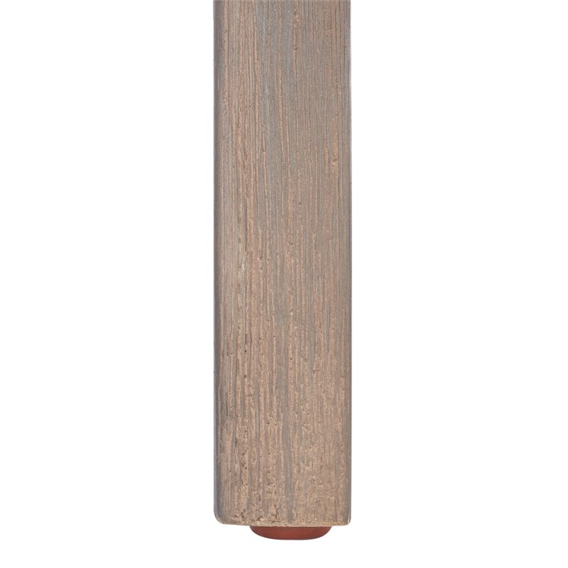 Safavieh Danser Acacia Wood/Sandstone Outdoor Shelf in Dark Walnut and Beige