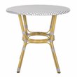 Safavieh Sidford Traditional Wicker / Rattan Bistro Table in Gray and White