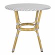 Safavieh Sidford Traditional Wicker / Rattan Bistro Table in Gray and White