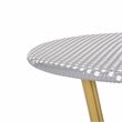 Safavieh Sidford Traditional Wicker / Rattan Bistro Table in Gray and White