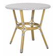 Safavieh Sidford Traditional Wicker / Rattan Bistro Table in Gray and White