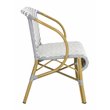 Safavieh Dandra Wicker / Rattan Indoor/Outdoor Settee in Gray and White