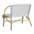 Safavieh Dandra Wicker / Rattan Indoor/Outdoor Settee in Gray and White