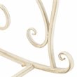 Safavieh Ressi Wrought Iron Metal Outdoor Rock Bench in Pearl White