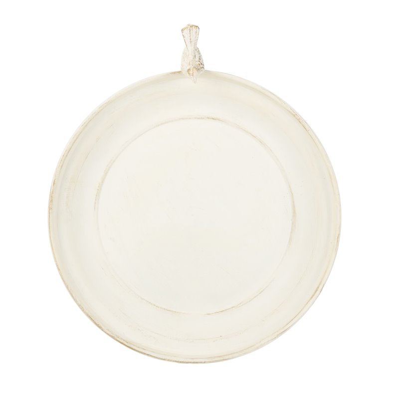Safavieh Ashlan Metal/Iron Outdoor/Garden Bird Bath in Pearl White