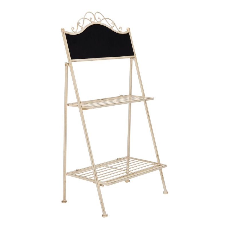 Safavieh Natum Metal Outdoor/Garden Pland Stand in Pearl White
