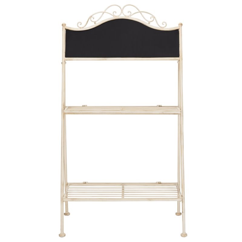 Safavieh Natum Metal Outdoor/Garden Pland Stand in Pearl White