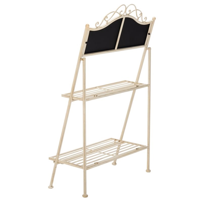 Safavieh Natum Metal Outdoor/Garden Pland Stand in Pearl White