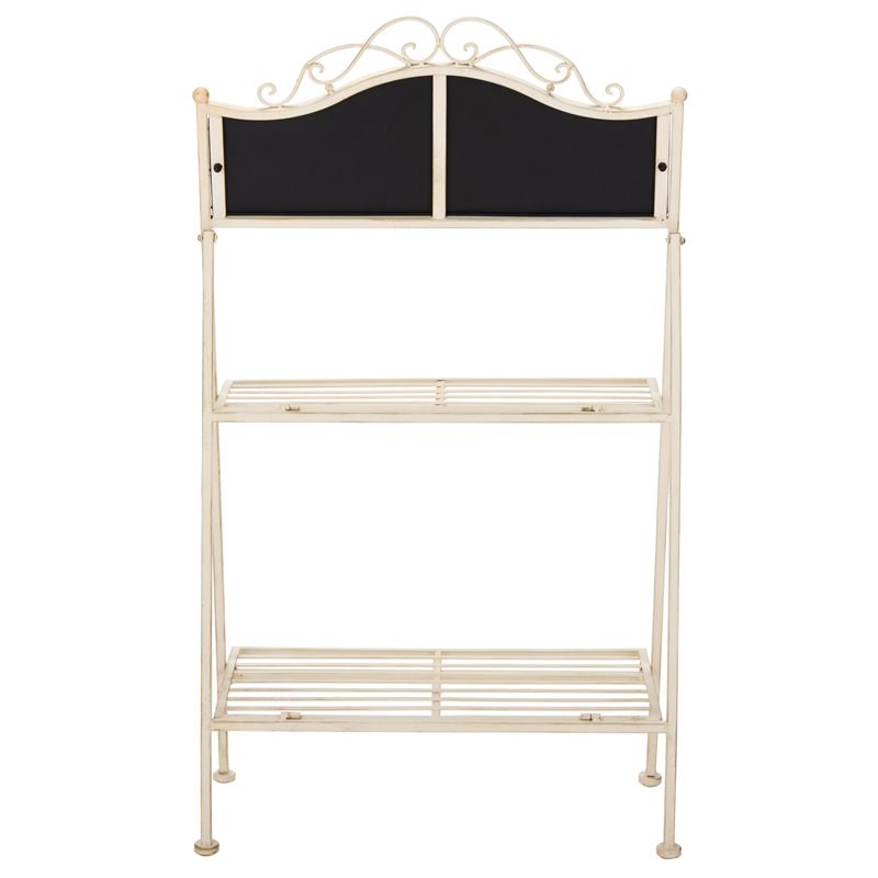 Safavieh Natum Metal Outdoor/Garden Pland Stand in Pearl White