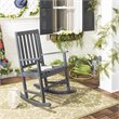Safavieh Barstow Acacia Wood Rocking Chair in Dark Slate Gray