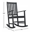 Safavieh Barstow Acacia Wood Rocking Chair in Dark Slate Gray