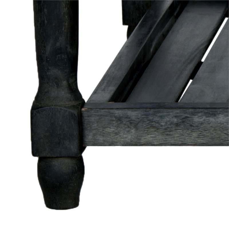 Safavieh Oakley Acacia Wood Outdoor Coffee Table in Dark Slate Gray