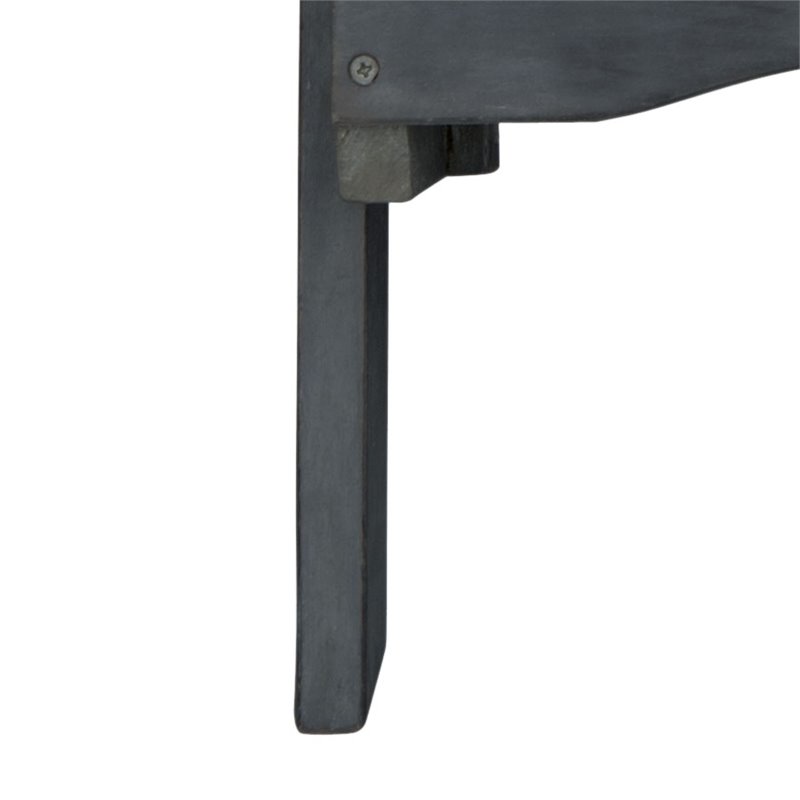Safavieh Vista Acacia Wood Adirondack Chair with Drink Holder in Dark Slate Gray