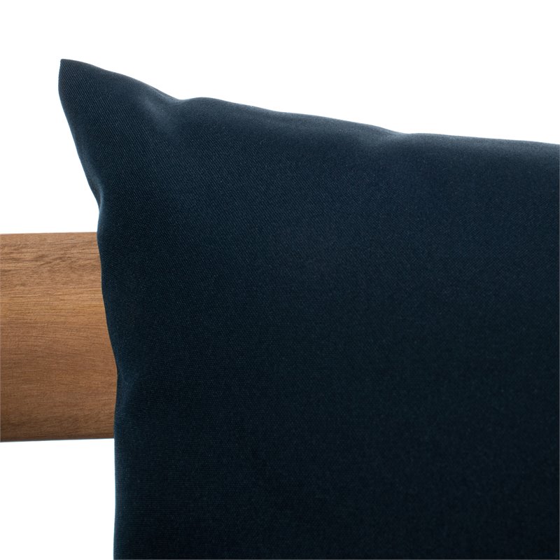 Safavieh Tandra Acacia Wood/Polyester Outdoor Daybed in Natural/Navy