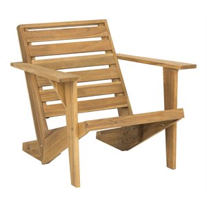 Safavieh Lanty Acacia Wood Outdoor Adirondack in Teak Natural