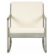 Safavieh Vernon Eucalyptus Wood Outdoor Rocking Chair in Gray and Beige